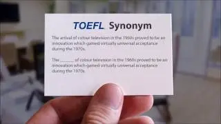 TOEFL Synonym Lesson 1