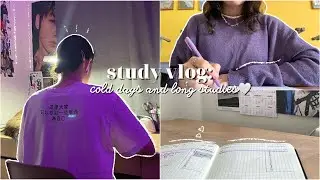 study vlog🤍: cold days and log studies