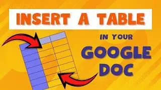 How to Insert a Table into Google Docs