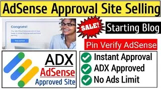AdSense Approval Site Sell | Pin Verify Site Selling | WebSite Selling Business