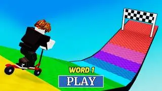 Obby But You're on a Scooter (WORD 1) Roblox Obby Full Walkthrough (No Death) 4K