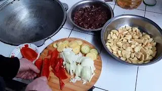 Жигар ва картошка когириш. Жарить печень с картошкой