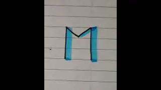 How to write neat hand lettering •english calligraphy • letter M in different style