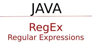 Java RegEx Regular Expressions