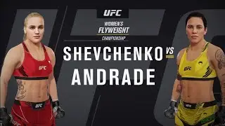 UFC Valentina Shevchenko Vs. Jéssica Andrade  (CPU vs. CPU)  PS4 Prediction