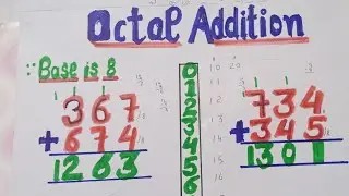 🔴Octal Addition 🔴Mathmatics Addition🔴Base 8 Number System 🔴 Digital Electronics for you