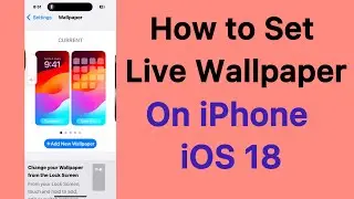 How to Put Live Wallpaper on iPhone iOS 18