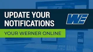 Your Werner Online - Update your notifications