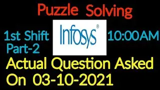 Infosys puzzle Questions And Answers Part-2 | Infosys 2021 - Actual Question Asked On Campus 2022
