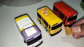 Tayo and friends makan pangsit gurih kriuk banget
