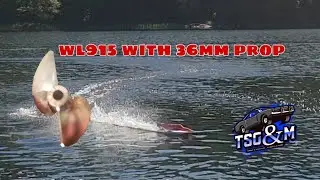 WL915 rc boat 36mm TFL copper prop upgrade!