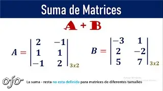 SUMA DE MATRICES DE 3x2