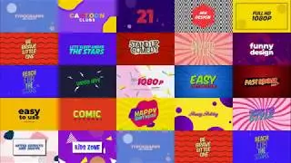 Dynamic Cartoon Titles V.2 - Create Pack Review - After Effects Template