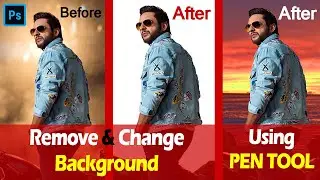 How to Remove or Change Background in Photoshop CC - Using Pen Tool