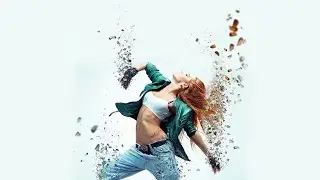 How to create particle dispersion effect in Adobe Photoshop!! tutorial