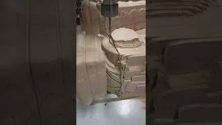 Изготовление консоли из бука на 4х осевом многошпиньдельном ЧПУ станке #чпу #cnc #дерево #бук