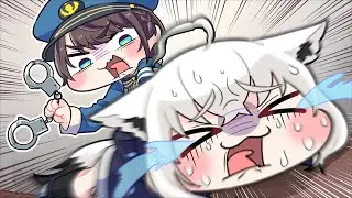 Kidnapper Shirakami Fubuki was arrested by Oozora Police【Komainu / Clip / Hololive】