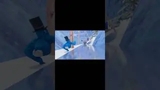 Alfred runs from a bolder