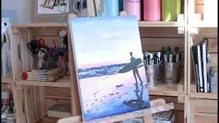 Как нарисовать сёрфера
