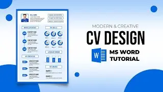 CV Design in MS Word | How to make CV in Microsoft Word | Resume Design