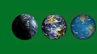 Green Screen EARTH 3 options and multi Types for Chroma Key