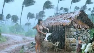 Real Nepali Mountain Village Life During The Rain | Most People And Relaxing Village Life
