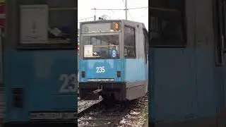 Трамвай 71-608К СМЕ "232+235" г. Краснодар