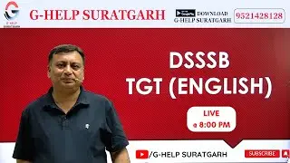 DSSSB TGT (ENGLISH) SYLLABUS DISCUSSION II EXAM PREPARATION #TGT  #PGT   #english #EMRS #ghelp