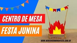 Diy caixa fogueira feita com palitos de picolé para festa junina