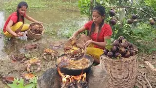 In Forest, Catching Big Crabs and Cooking for survival food + 5 More Cooking Videos