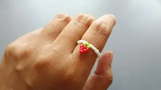 cincin manik strawberry 🍓 | strawberry bead rings