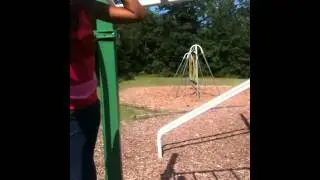 Little girl bust her ass