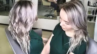 Recipe for coloring COLD BLONDE. Color stretching.