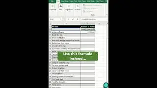 How to count words in Excel😎 🚀| Here's a quick excel  tip
