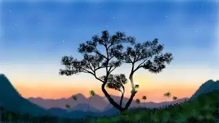 How to paint realistic sunset TUTORIAL step by step