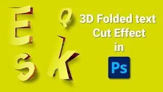 Creat 3D Folded Text Effect in Photoshop step by step | Photoshop Tutorial | Folded Text Effects