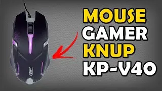 Mouse Gamer Barato - Knup KP-V40 Preto RGB (Unboxing)