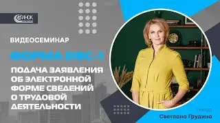 ФОРМА ЕФС-1. ПОДАЧА ЗАЯВЛЕНИЯ ОБ ЭЛЕКТРОННОЙ ФОРМЕ СВЕДЕНИЙ О ТРУДОВОЙ  ДЕЯТЕЛЬНОСТИ