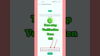Turn off two step verification in WhatsApp|WhatsApp Two Step Verification Band Kaise Kare|l