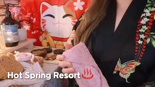 ASMR Hot Spring Spa Resort♨️ (Roleplay, Layered Sounds)