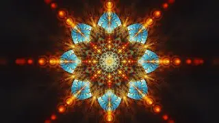 Fiery Mandala: A Radiant Fractal Journey in 4K (No Sound)