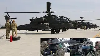 U.S. AH-64E Apache Helicopters in Action