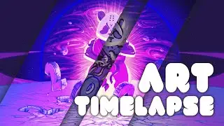 Funky Panda January Art Time-lapse