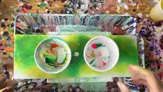 Acrylic pouring  ( 143 )  2 pastel flip cups