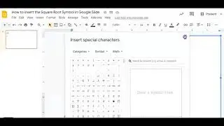 How to Insert the Square Root Symbol in Google Slide