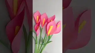 How to make realistic flower from paper #shorts #papercraft #craft #youtubeshorts #diy