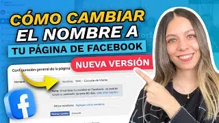 Como CAMBIAR EL NOMBRE DE MI PAGINA DE FACEBOOK 2024