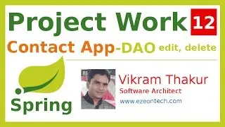 12-Spring MVC - Project Work - DAO update and delete operation(Contact App) - By eZeon