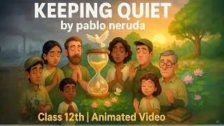 Keeping Quiet 🤫 class 12 in hindi animated video / class 12 poem keeping quiet in hindi animation