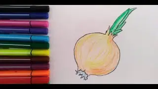 Piyoz rasmini chizish 🧅 | Oson rasm chizish